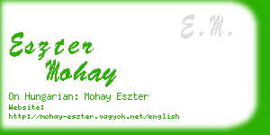 eszter mohay business card